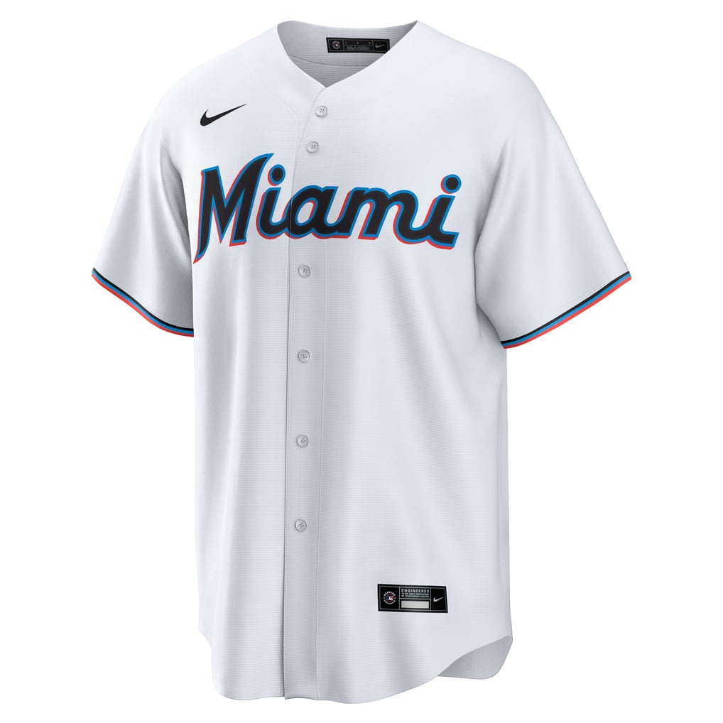  Miami Marlins Nike #1 Groom Home Replica Jersey - White